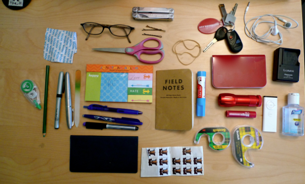 organização de materiais de escritório