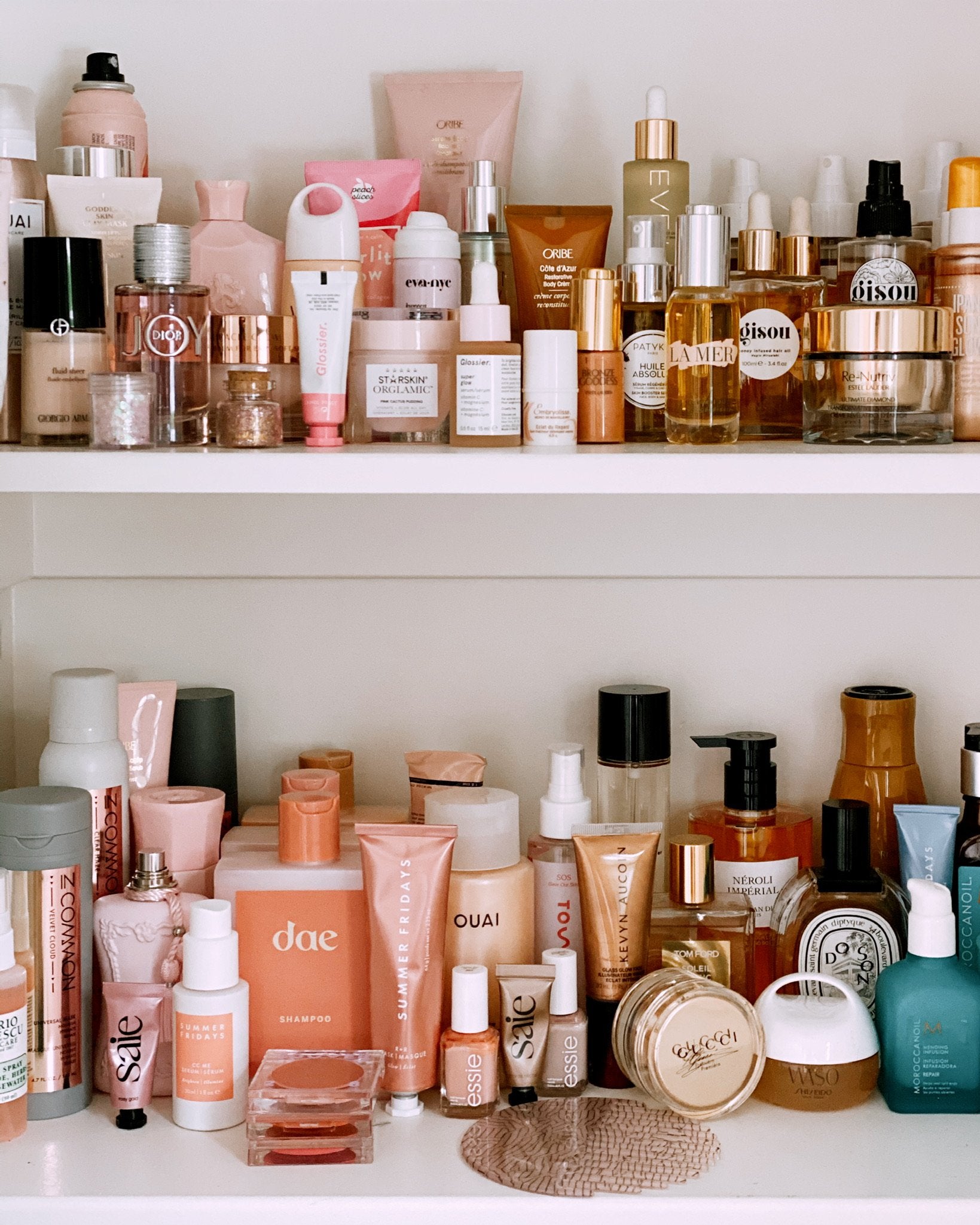 organização de produtos de beleza