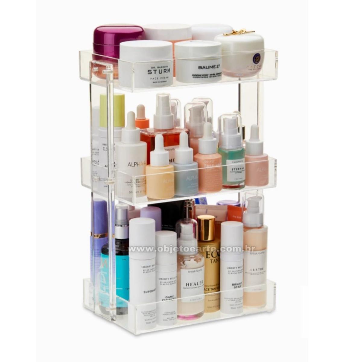 organização de produtos de beleza