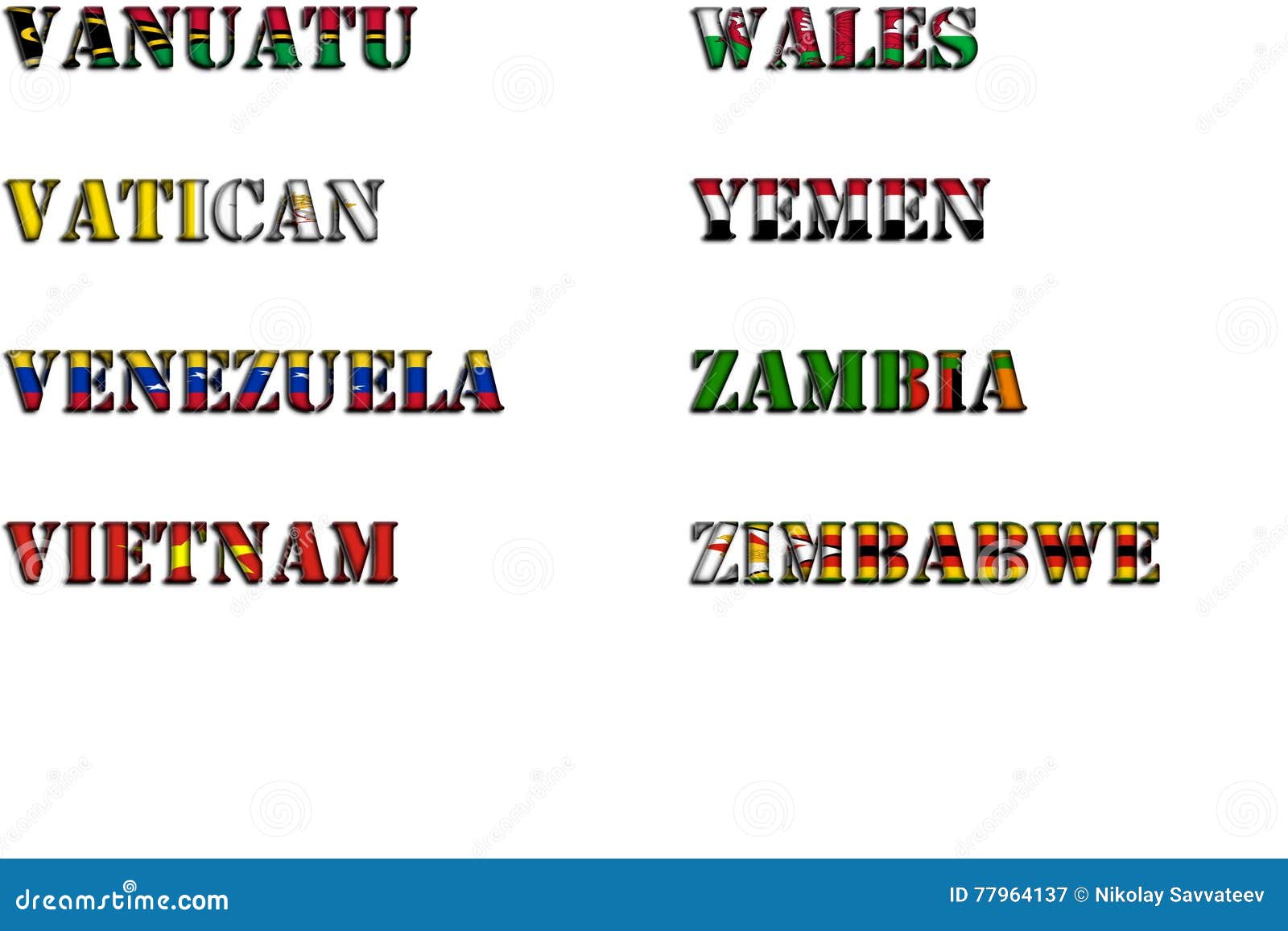 lista de países com V