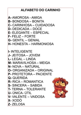 elogios com a letra r