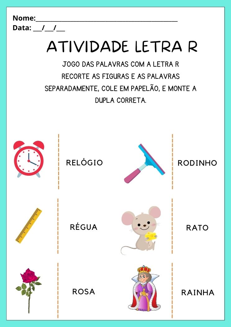 palavras com r no meio