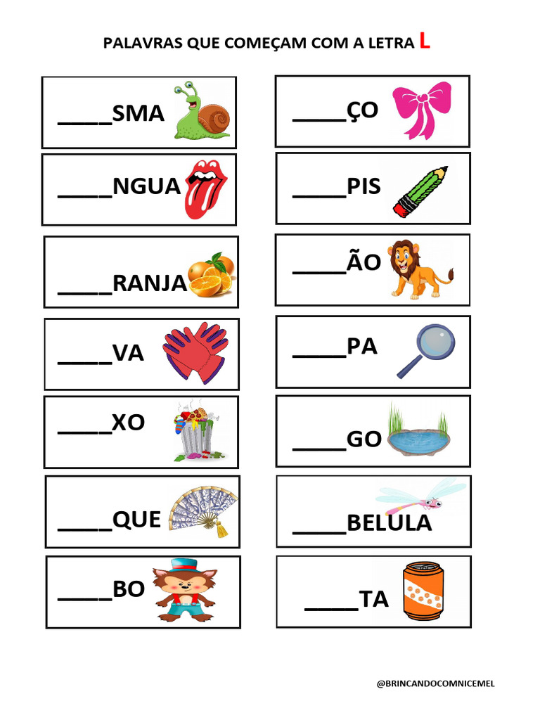 palavras que começam com L