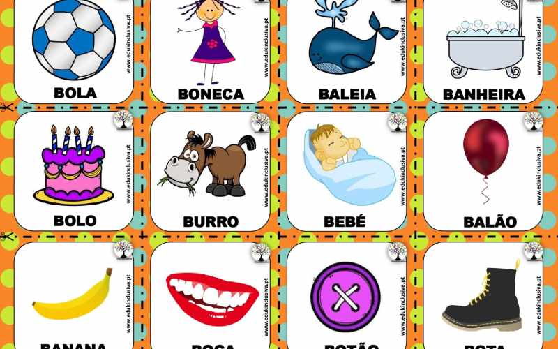 lista de palavras com b para crianças