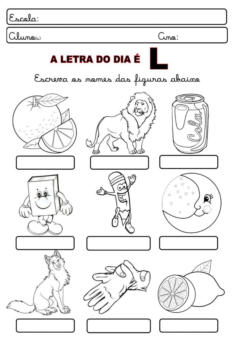 palavras com L vs palavras com R na alfabetização