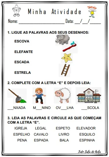 adjetivos com a letra e
