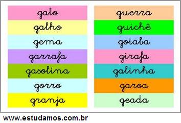 palavras com g para inspirar criatividade