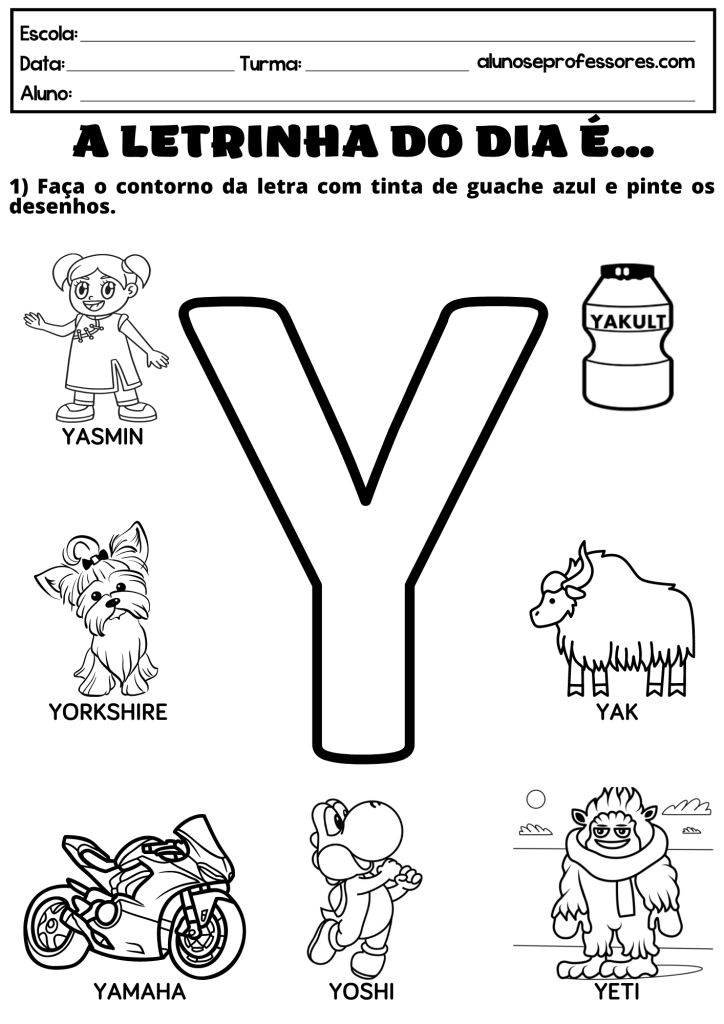 exemplos de palavras com y