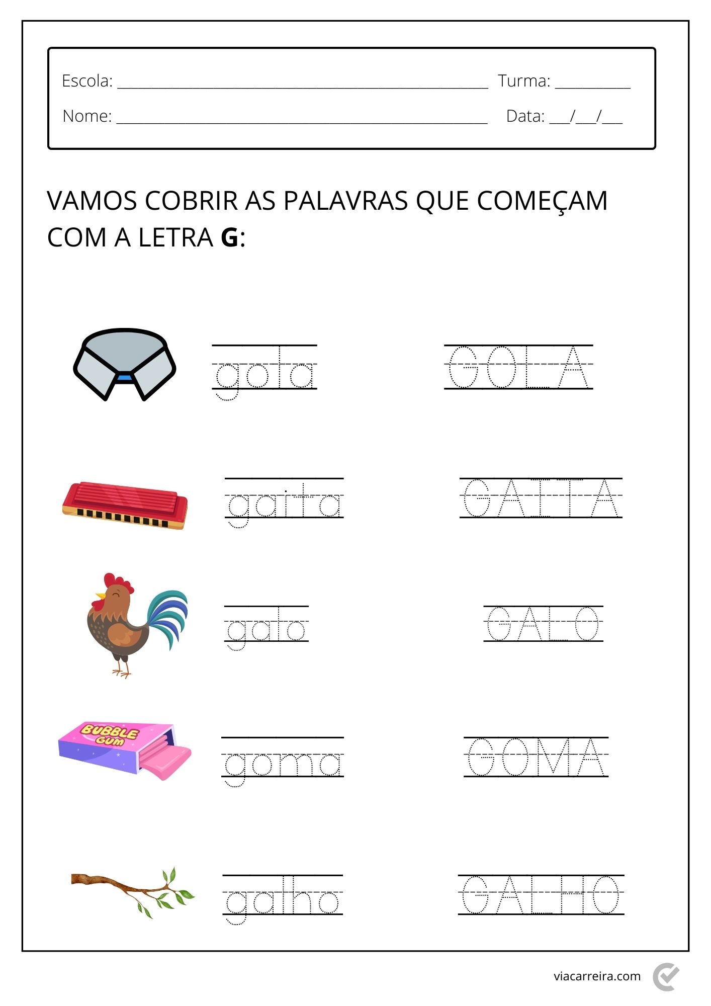 palavras com g e gu