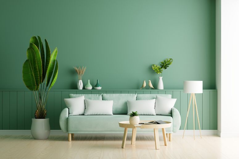 verde oliva e dourado