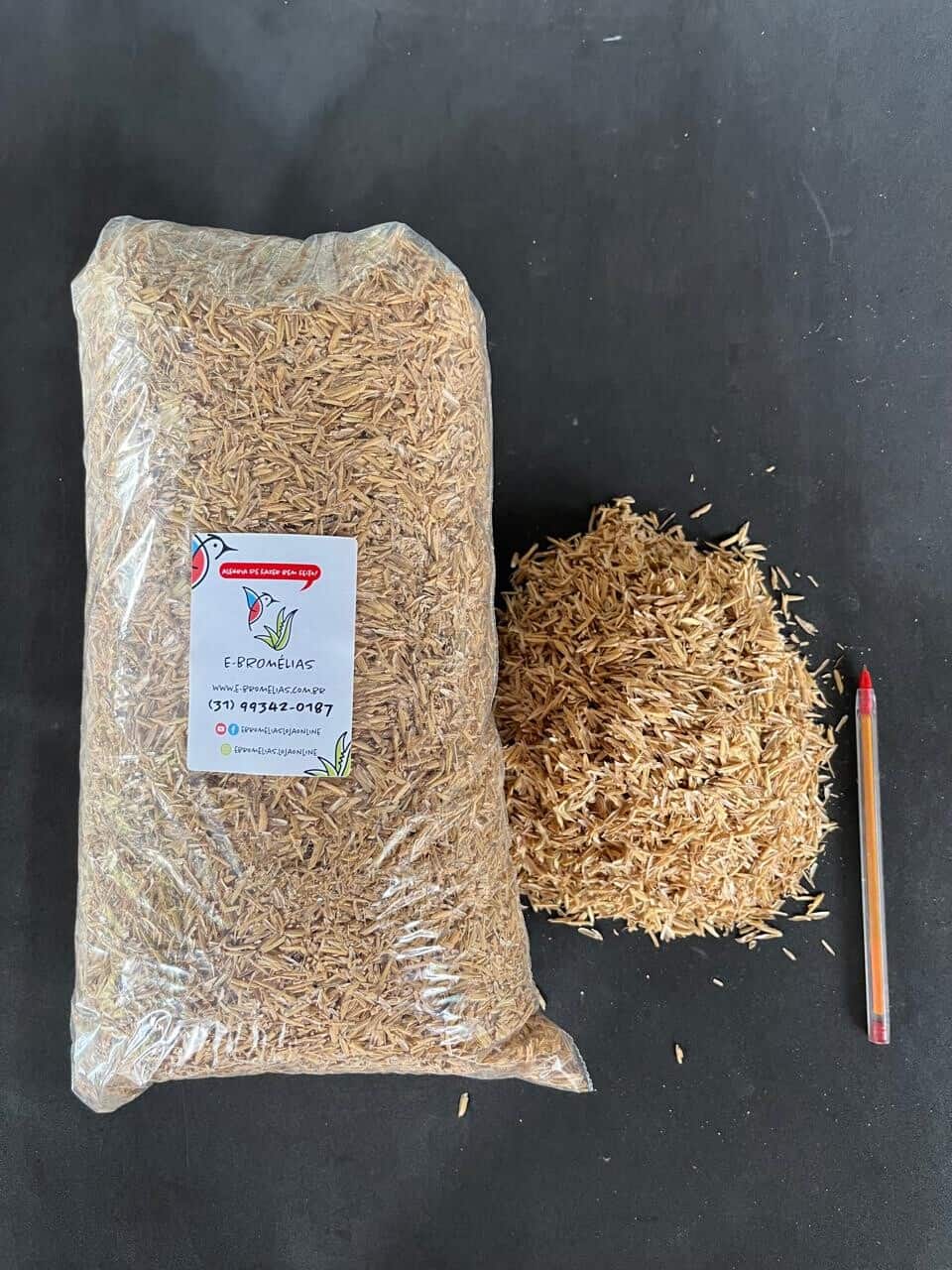 substrato de arroz