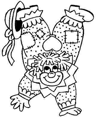 desenho de rosto de palhaço