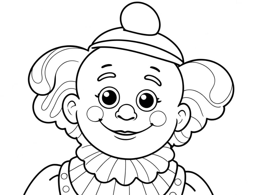 palhaço baby para colorir