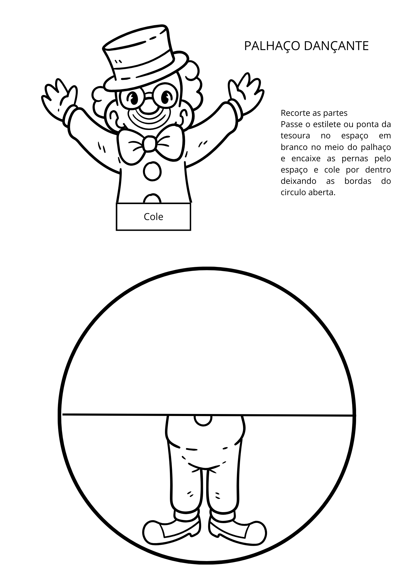 desenho de palhaço simples
