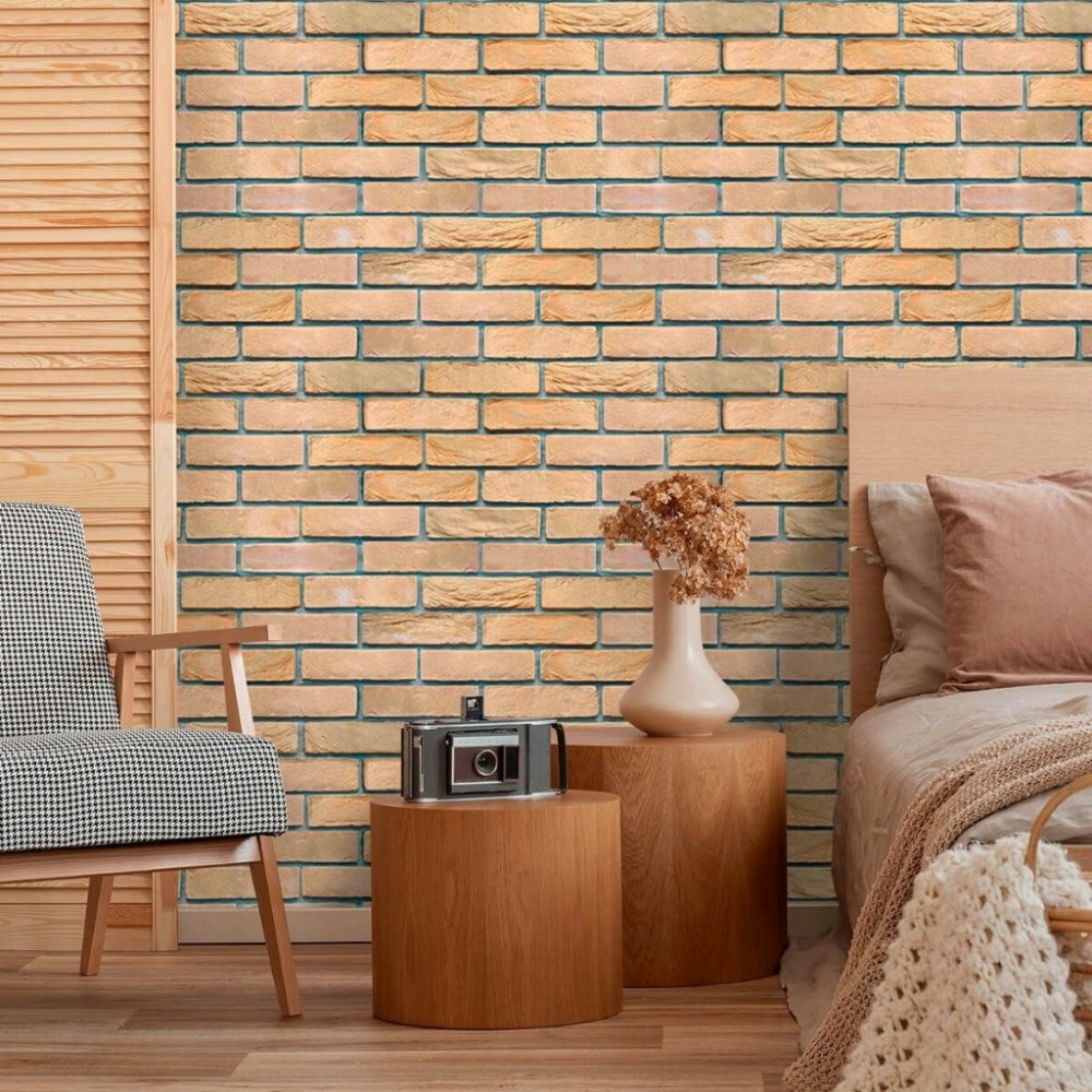 papel de parede tijolo vinílico