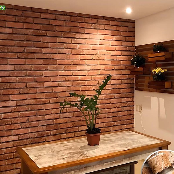 papel de parede tijolo para sala
