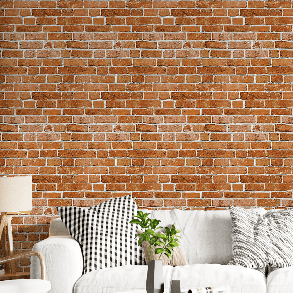 papel de parede tijolo para quarto