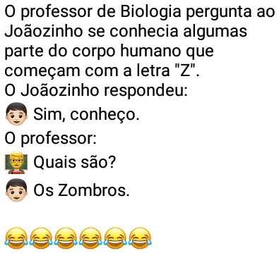 partes do corpo com a letra z em português
