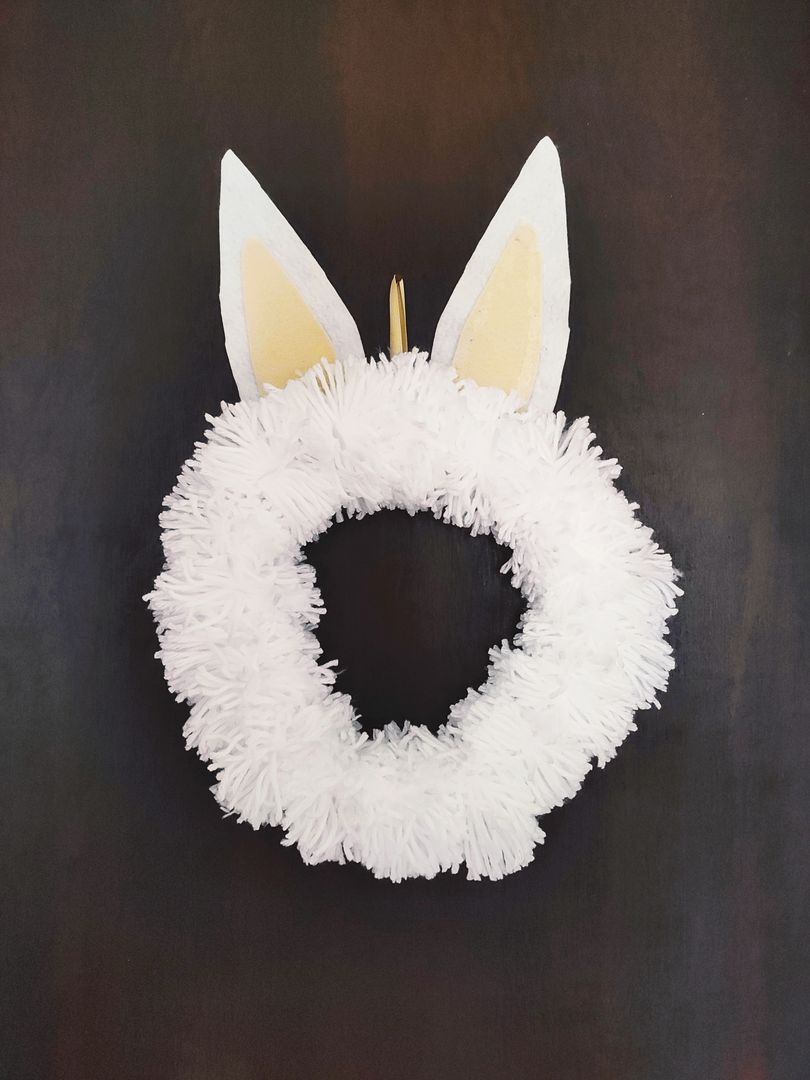 guirlanda coelhinhos pascoa feltro ou tecido qual melhor