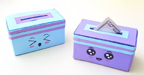 passo a passo lembrancinha cofrinho papelao