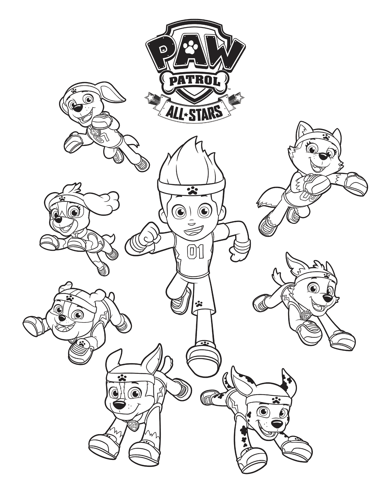moldes da patrulha canina para colorir