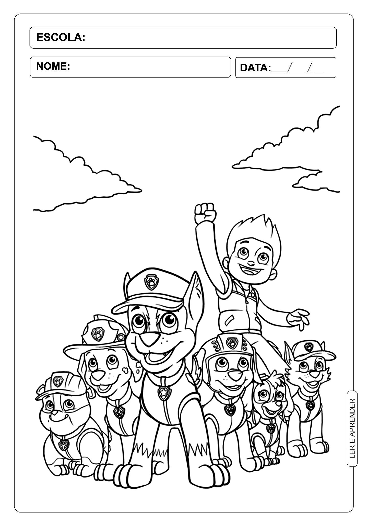 skye para colorir