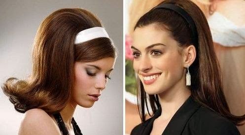 penteado anos 60 com tiara