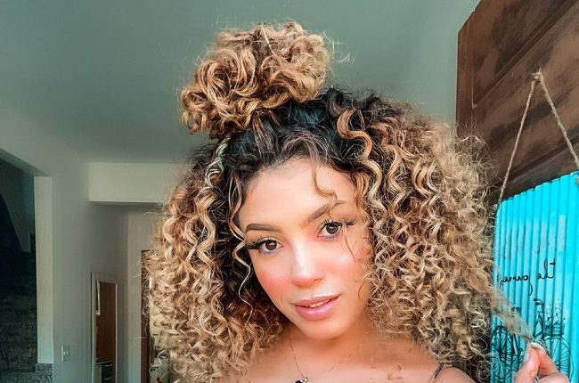 penteado cabelo meio solto