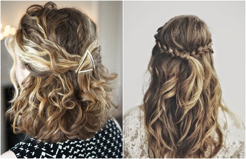 penteado meio solto vs coque alto