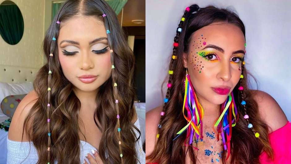 penteados para cabelo longo carnaval