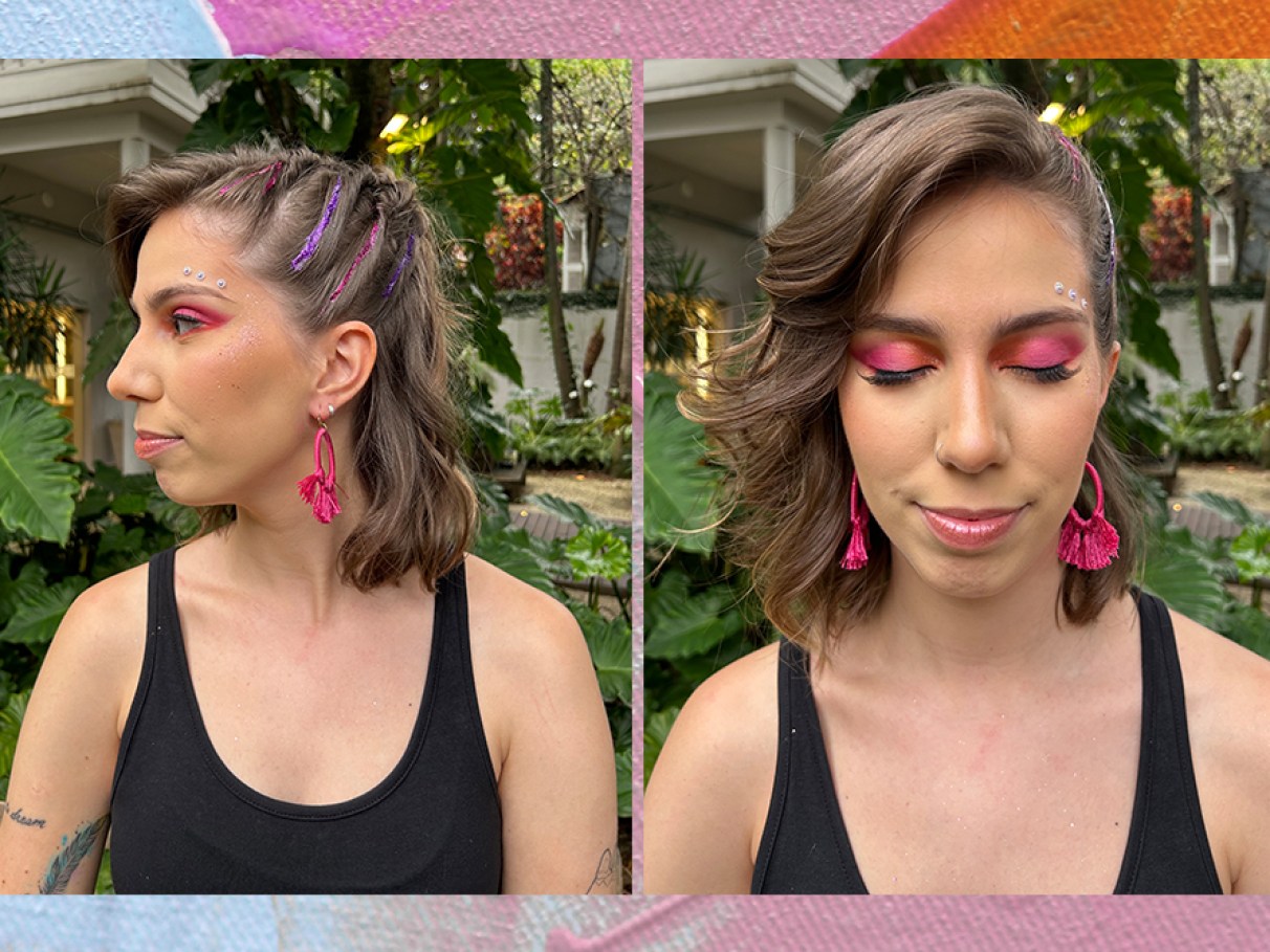 inspiração penteado carnaval cabelo curto
