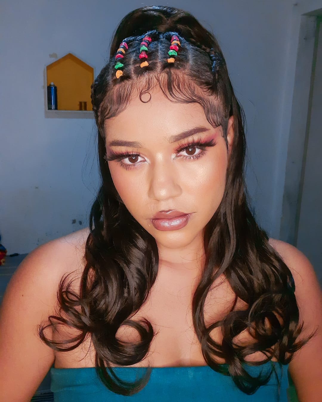 penteado com liguinha facil