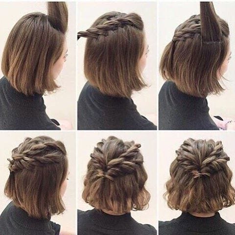 penteado de cabelo curto