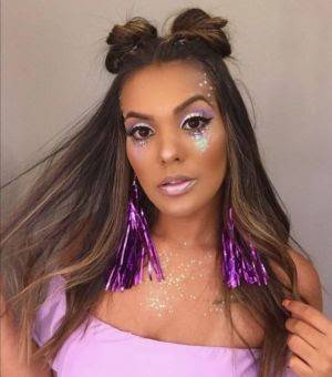 penteado de carnaval com fita
