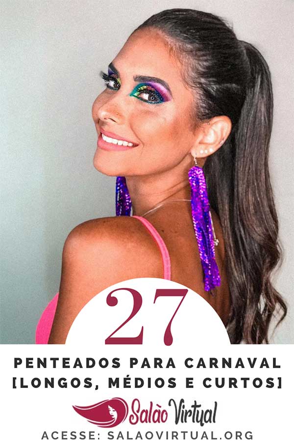 penteado de carnaval com fita
