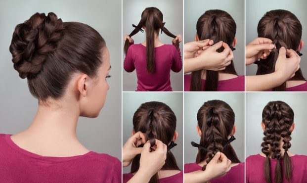 penteado para madrinha de casamento cabelo medio com trança