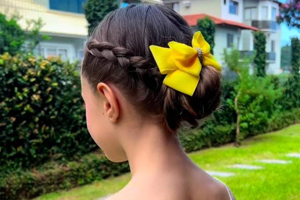 penteado simples menina