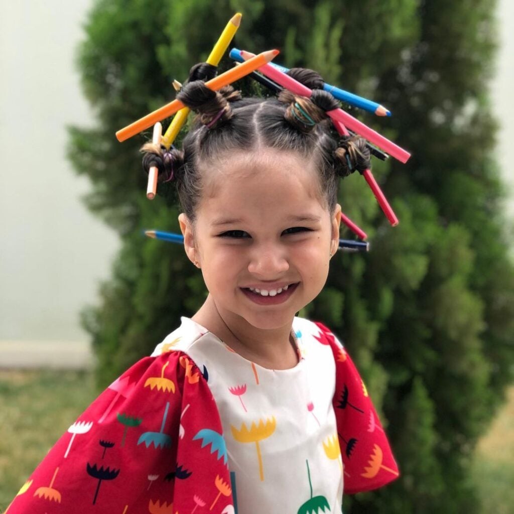 penteado simples menina