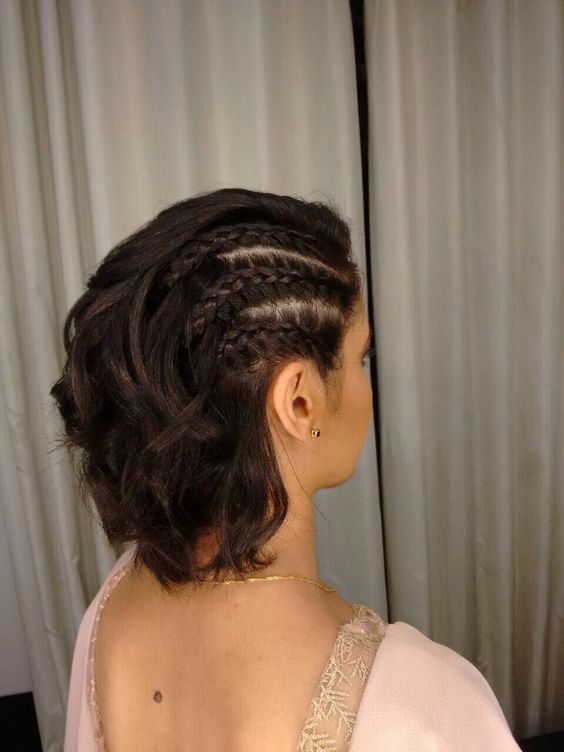 preço penteado trança lateral embutida cabelo curto salão