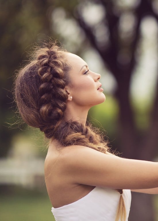 preço penteado trança lateral embutida cabelo curto salão