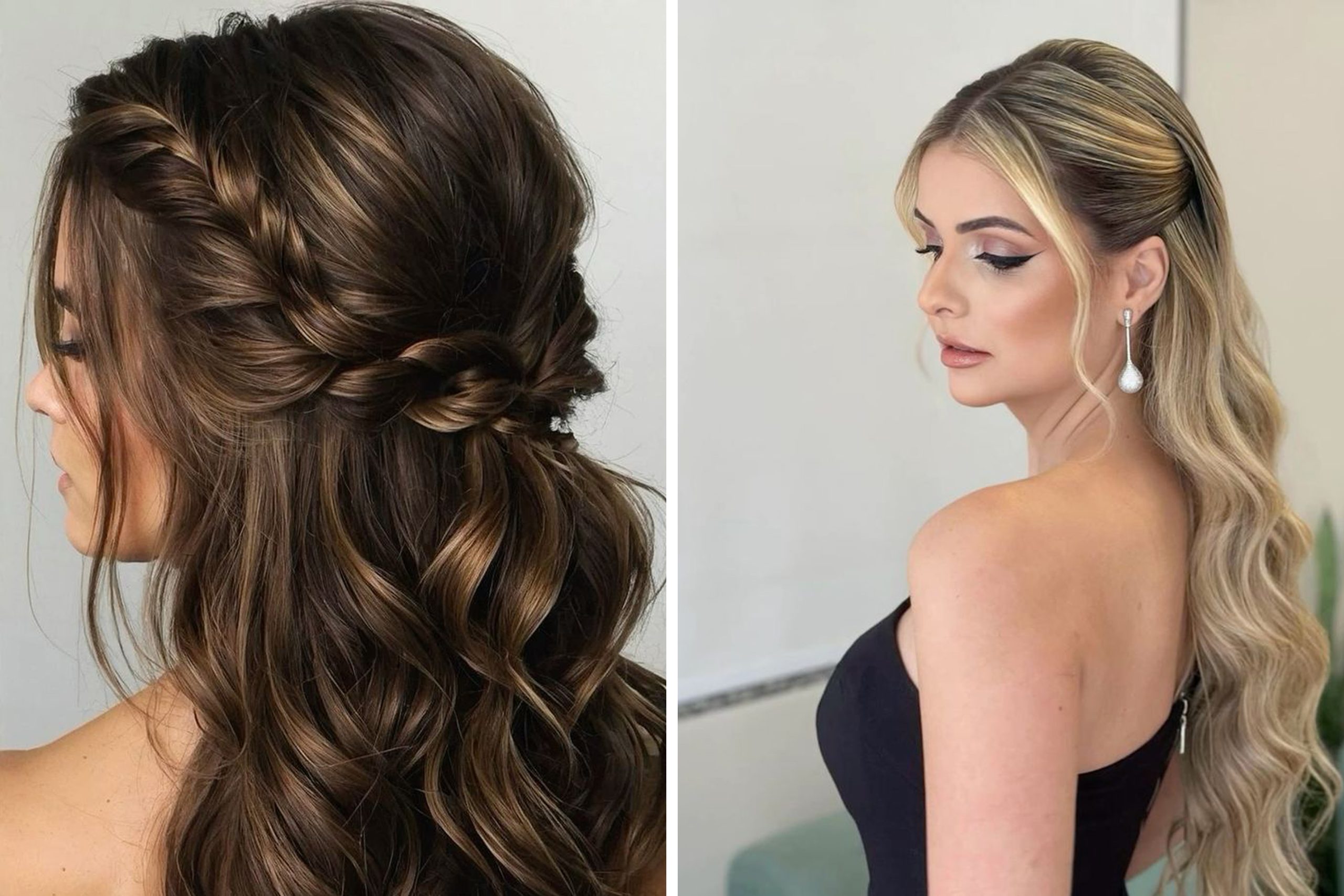penteados cabelo solto liso com franja
