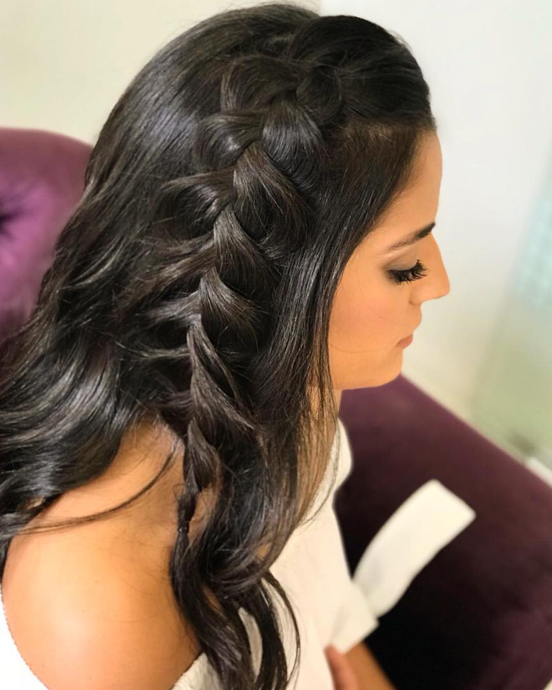 penteados cabelo solto liso elegante