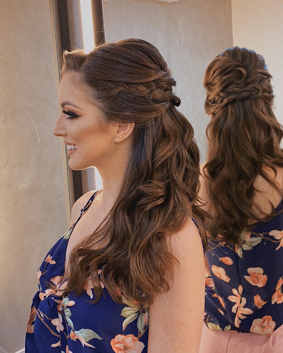 Penteados Com Cachos Semi Presos Faceis