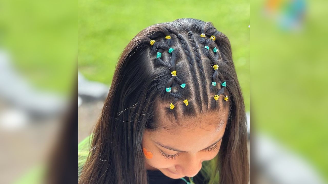 penteados com liguinha cabelo liso infantil