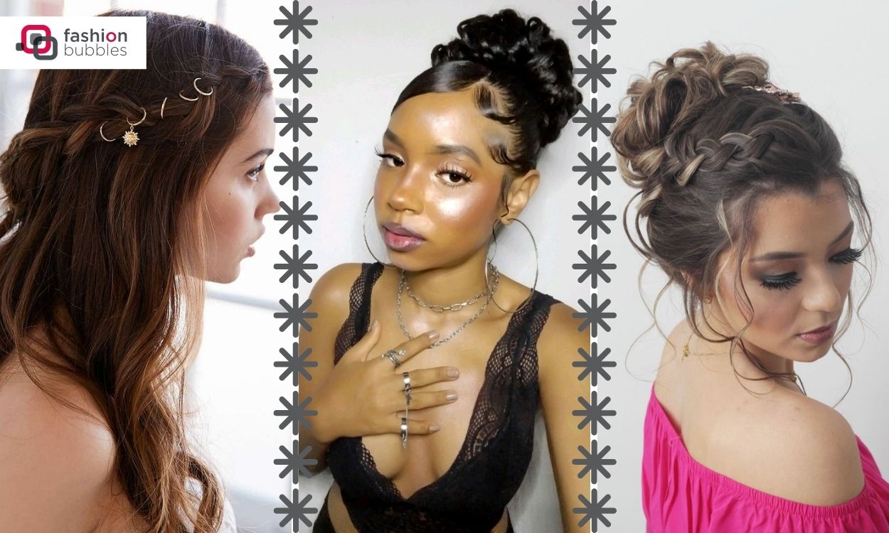 penteados para formatura com franja curta