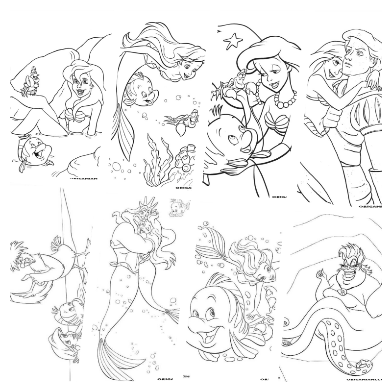 pequena sereia desenhos para baixar