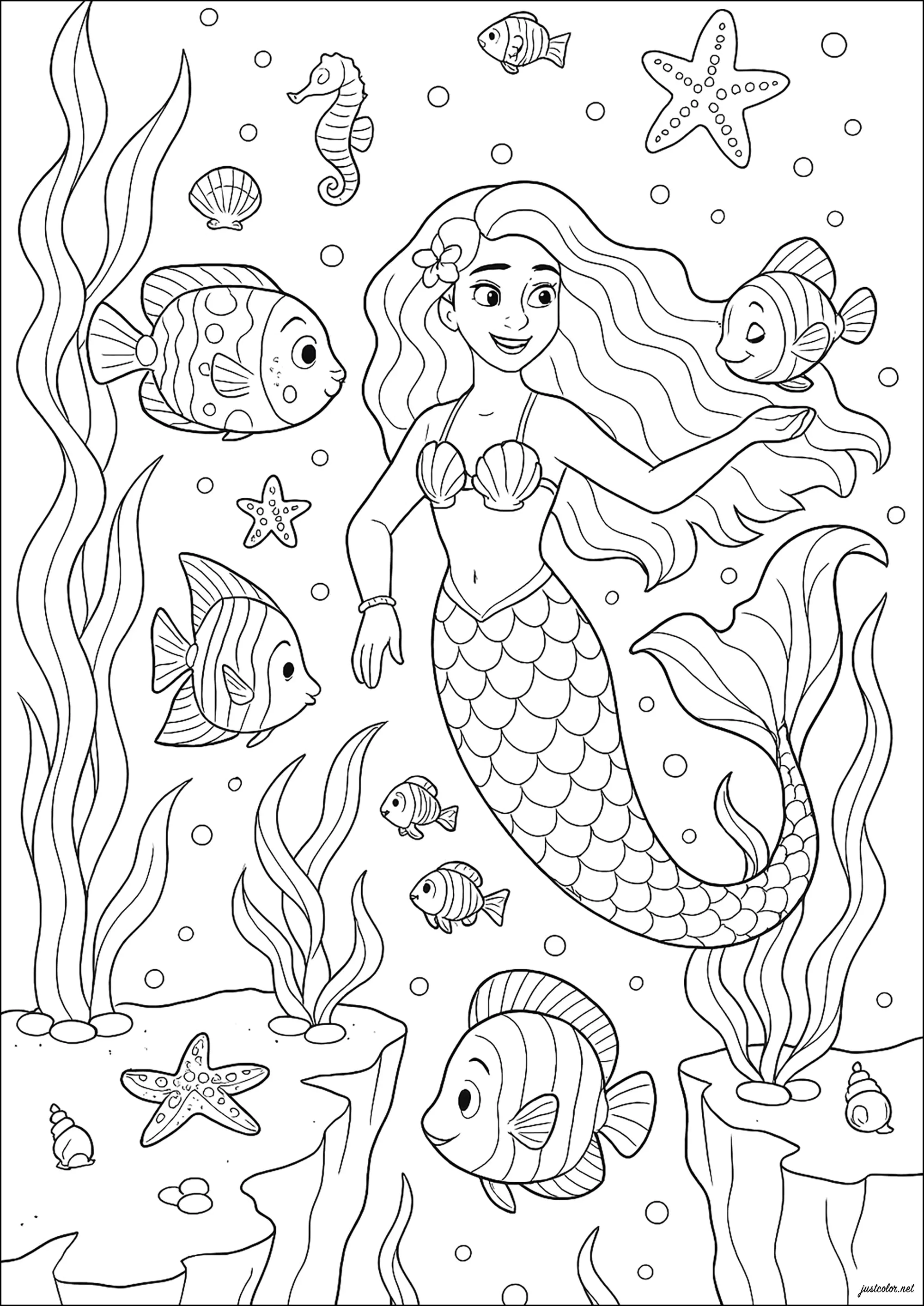  Ursula para colorir