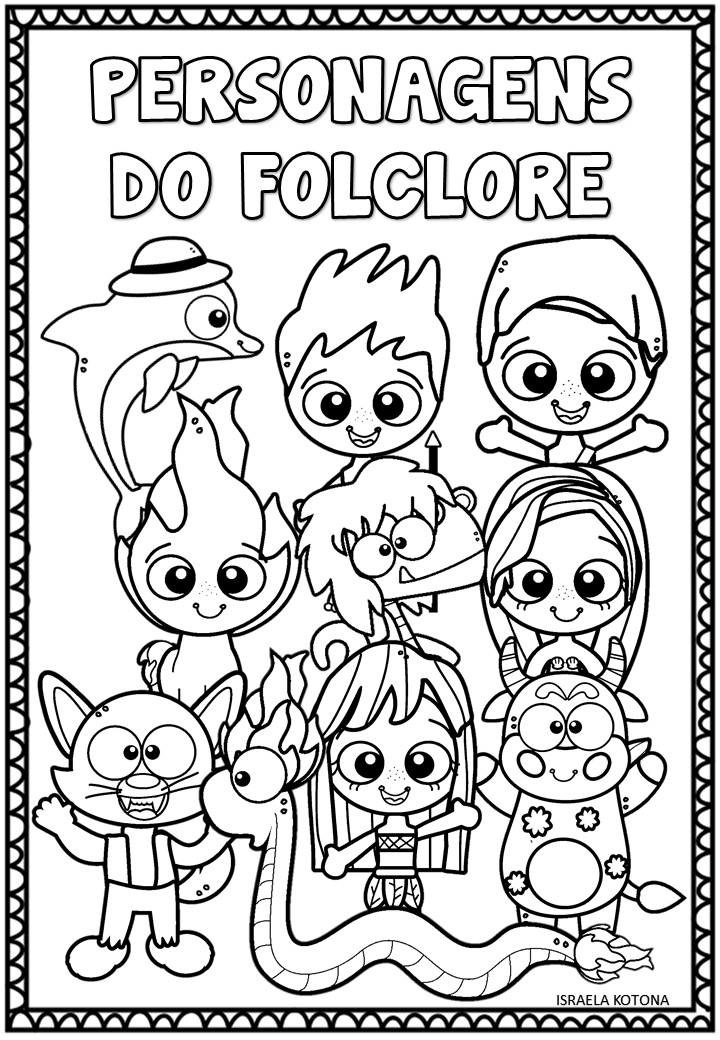 desenhos folclore brasileiro para imprimir