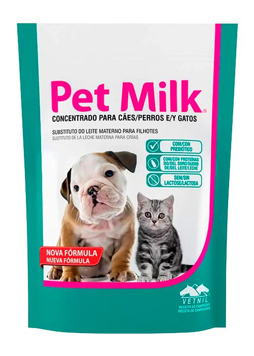 Leite em pó para cães e gatos filhotes