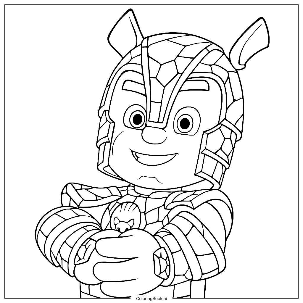 desenhos pj mask para colorir menino gato